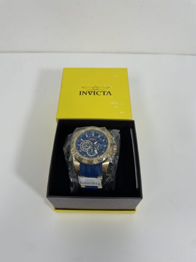 Relogio Invicta Speedway Impulse Men's Watch - 52mm, Gold, Blue (25508)