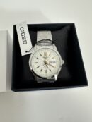 Relogio Seiko 5 Automatic White Dial Stainless Steel Men's Watch