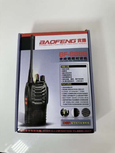 Baofeng - Portable Two-Way Radio - Pack com 2 walkie-talkie - Produto Novo (na caixa)