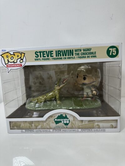 Funko POP! Moments - Australia Zoo - Steve Irwin With Agro The Crocodile (75) - Produto Novo (Na Caixa)