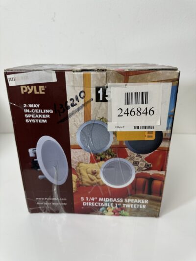 Pyle - 2-Way In-Ceiling Speaker System PDIC51RD - Contem 2 unidades - Produto Novo (Open Box)