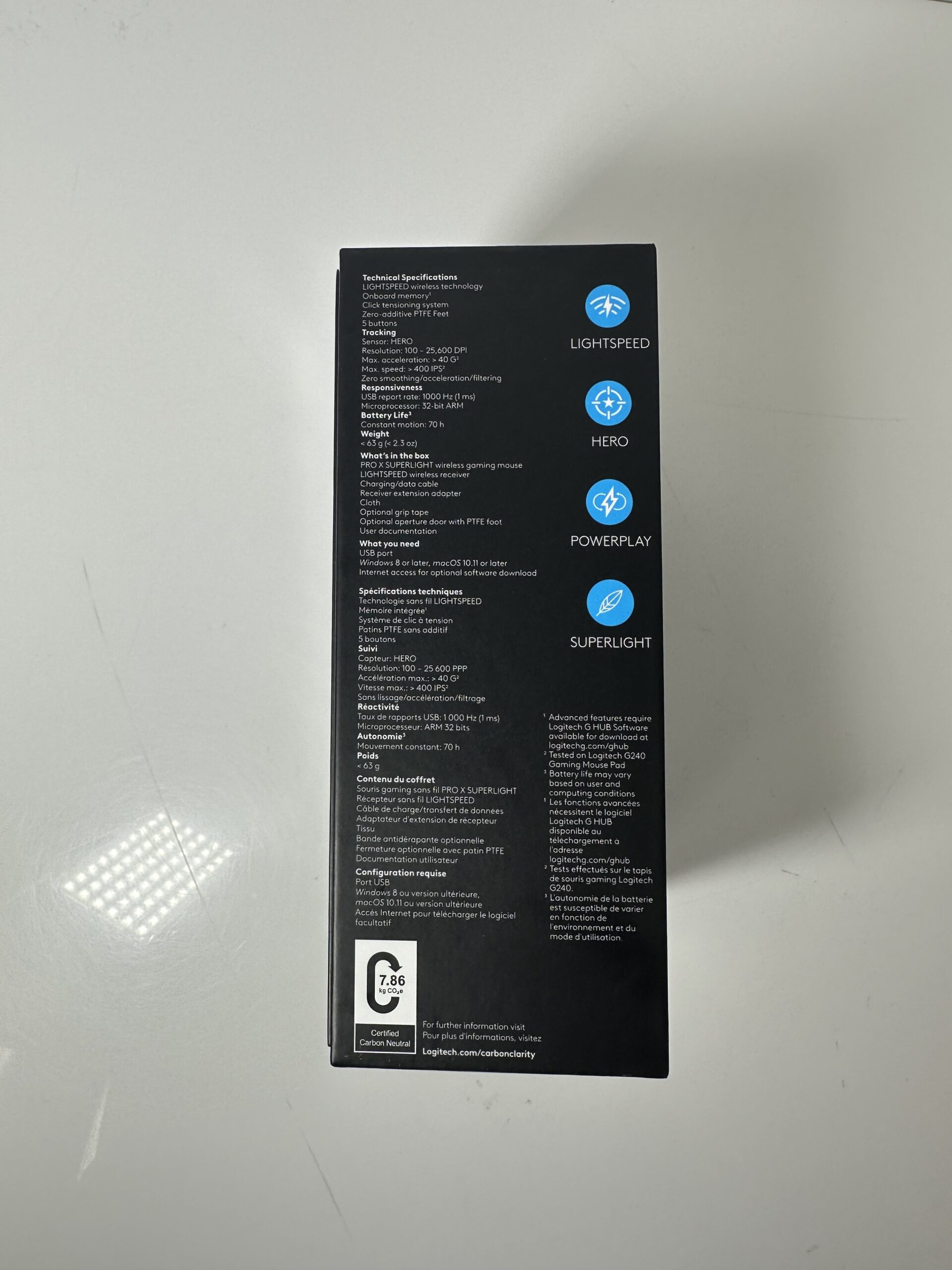 Logitech Gaming - Mouse PRO Superlight - Cor: Branco - Produto Novo (Lacrado) - Imagem 2